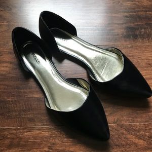 Marbella Open Side Point Toe Flats Sz 12W